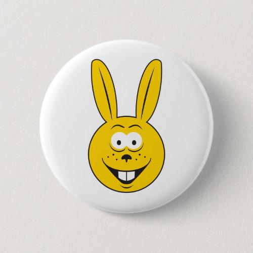 Bunny Rabbit Face Pinback Button