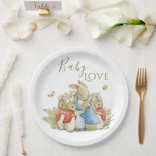 Bunny Rabbit Gender Neutral Shower Paper Plates
