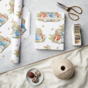 Bunny Rabbit Gender Neutral Shower Wrapping Paper
