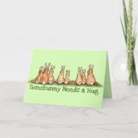 Bunny Rabbit Get Well Encouragement Hug Sympathy