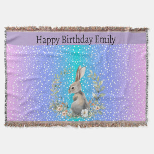 Bunny Rabbit gift - personalized blanket