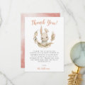 Bunny Rabbit Girl Baby Shower Thank You Card | Zazzle