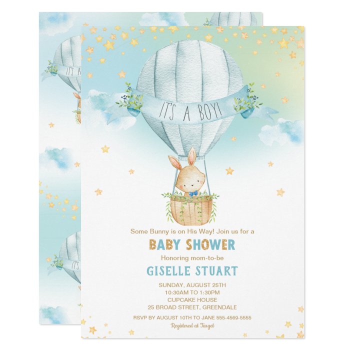 whimsical hot air balloon baby shower