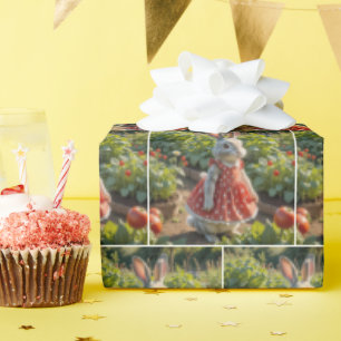 Bunny Rabbit In Garden Wrapping Paper