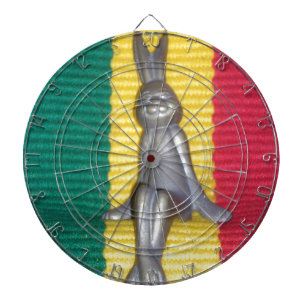 Bunny - Rabbit in Rasta Colors: A Touch of Groovy Dartboard