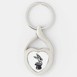 Bunny Rabbit in Top Hat Keychain