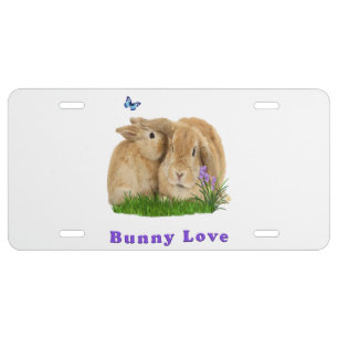 bunny rabbit  love licence plate