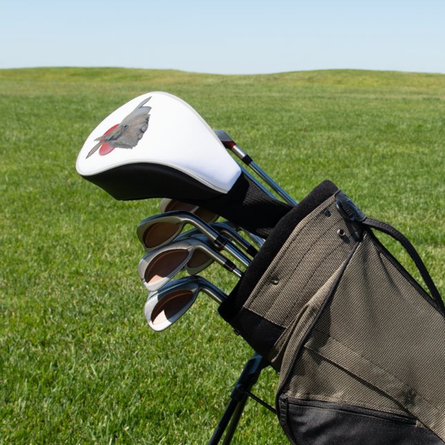 Bunny Rabbit Love with Red Heart Art  Golf Head Cover (In Situ)