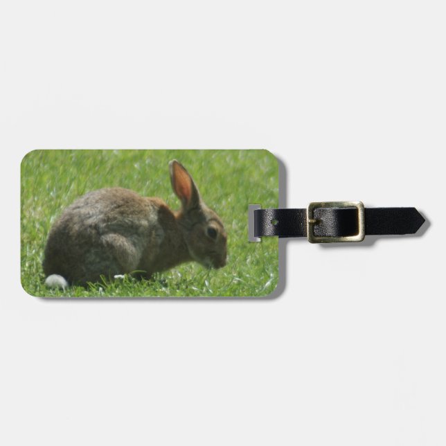 Bunny Rabbit Luggage Tag (Front Horizontal)