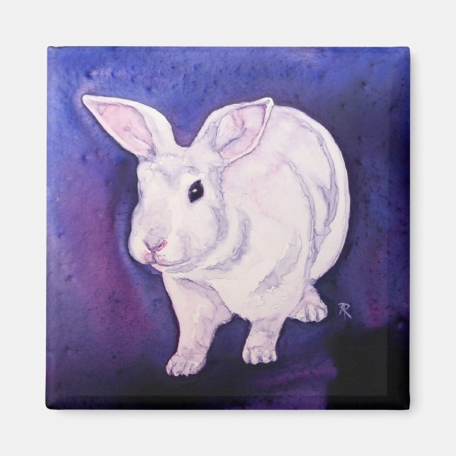 Bunny Rabbit Magnet - "Somebunny's Here" (Front)