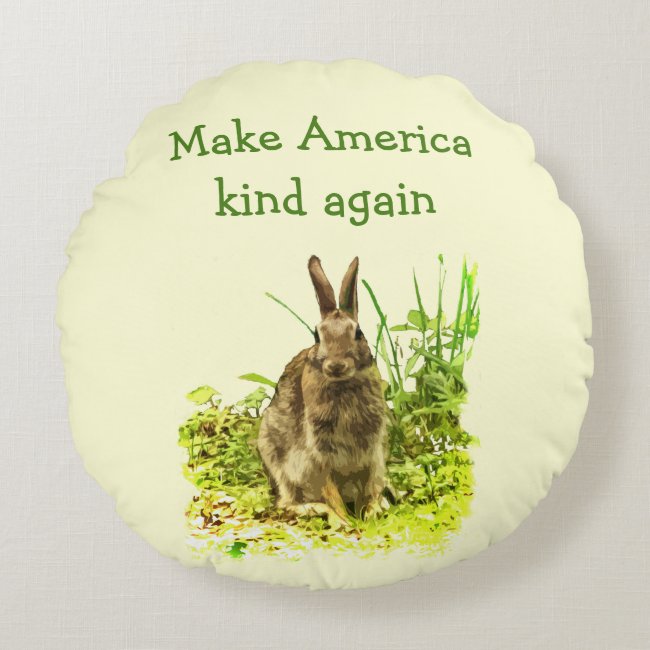 Bunny Rabbit Make America Kind Again Pillow