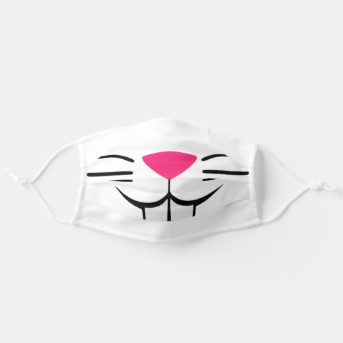 BUNNY RABBIT NOSE AND WHISKERS ADULT CLOTH FACE MASK