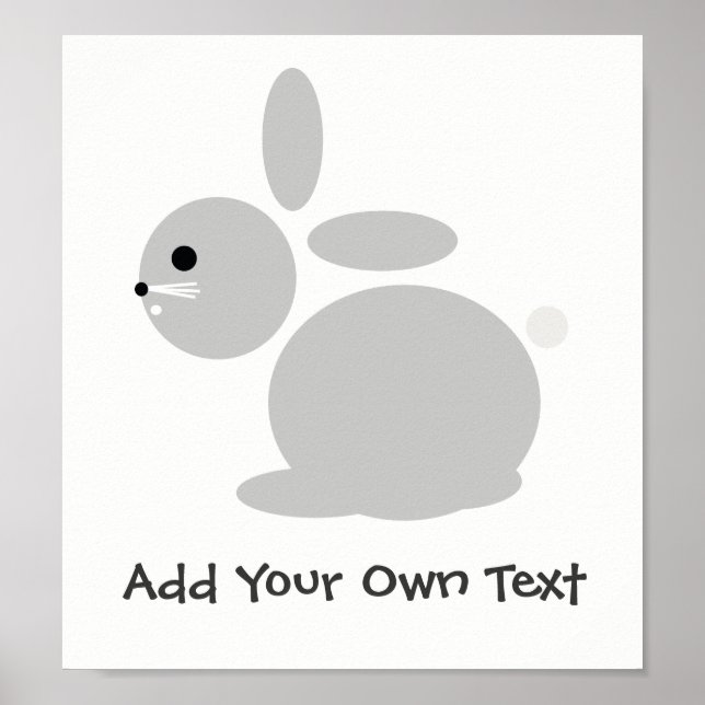Bunny Rabbit Nursery Children’s Room Custom Poster (Front)