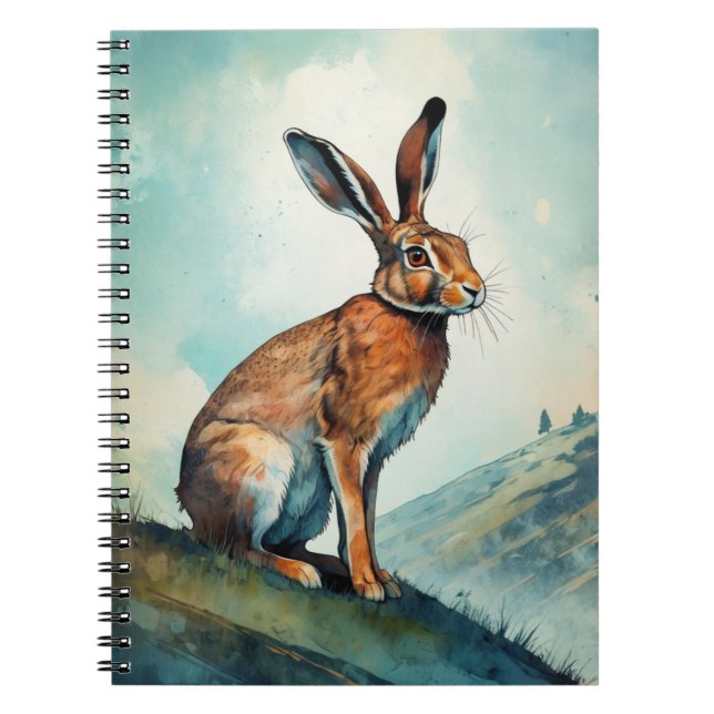 Bunny Rabbit on a Hill Notebook  (Front)