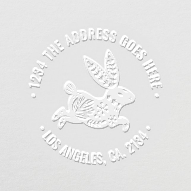 Bunny Rabbit Personalized Address Embosser (Design)