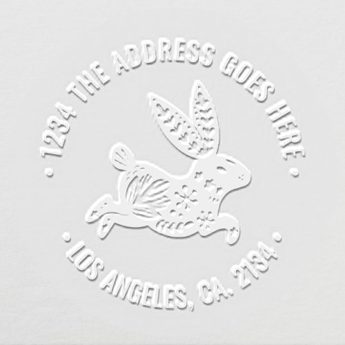 Bunny Rabbit Personalized Address Embosser