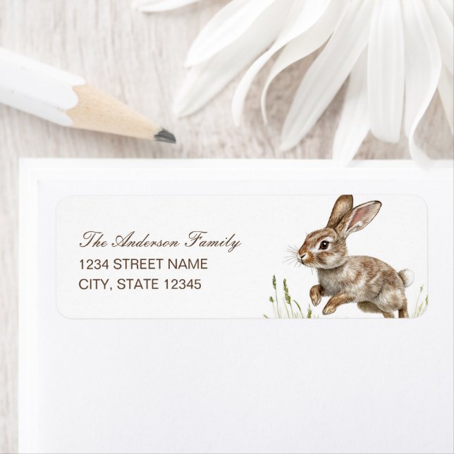 Bunny Rabbit Return Address Label (Insitu)