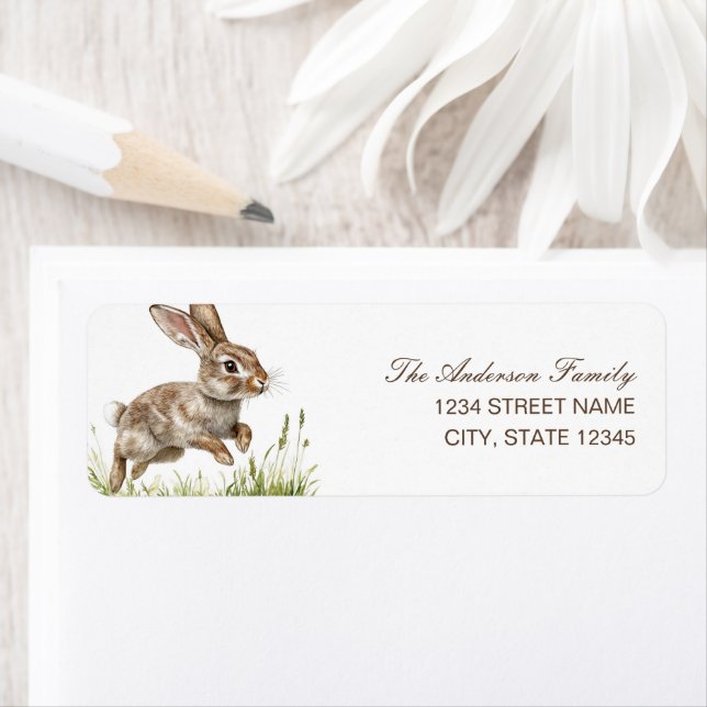 Bunny Rabbit Return Address Label (Insitu)