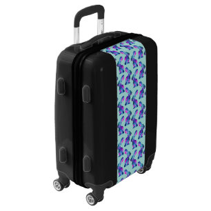 Bunny Rabbit Silhouette Pattern, Galaxy Luggage