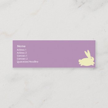 Bunny Rabbit - Skinny Mini Business Card by ZazzleProfileCards at Zazzle
