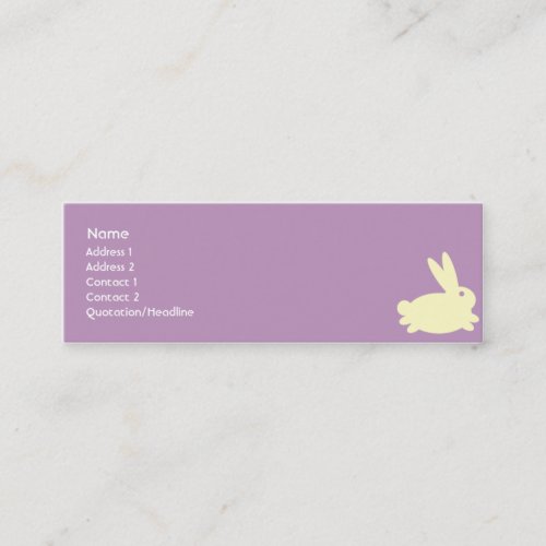 Bunny Rabbit - Skinny Business Card Templates