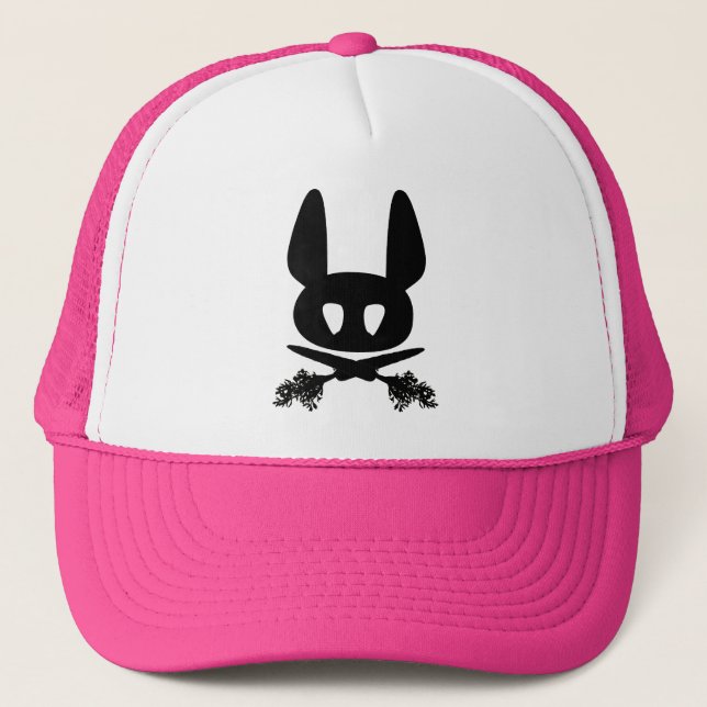 Bunny Rabbit Skull Trucker Hat (Front)
