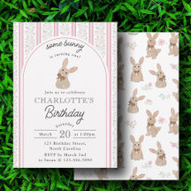 Bunny Rabbit Some Bunny is Turning One Birthday