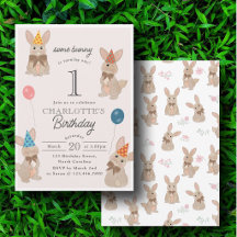 Bunny Rabbit Some Bunny is Turning One Birthday