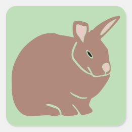 Bunny Rabbit Square Sticker