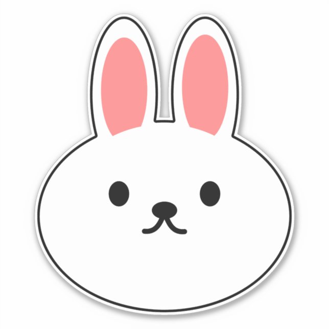 Bunny Rabbit  Sticker (Front)