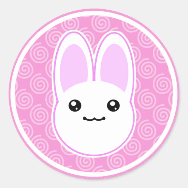 Bunny Rabbit Usagi Kawaii Stickers | Zazzle