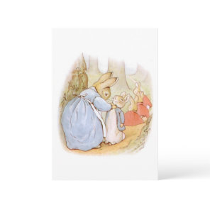 Bunny Rabbit Vintage Blank  Thank You Card