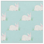 Bunny Rabbit Watercolor Baby Room Decor Fabric