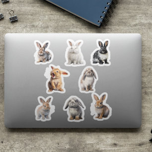 Bunny Rabbit Watercolor Easter Spring Sticker