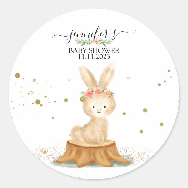 Bunny Rabbit wildlife forest baby Classic Round Sticker