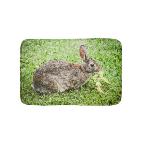 Bunny Rabbit Wildlife Green Nature Bath Mat