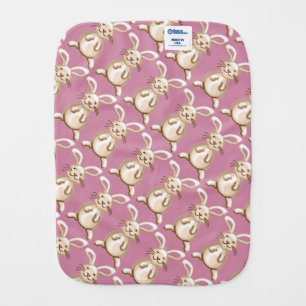 Bunny rabbits baby burp cloth