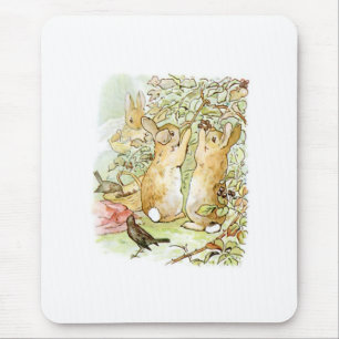 Bunny Rabbits: Blackberry Picking (Beatrix Potter) Mouse Pad