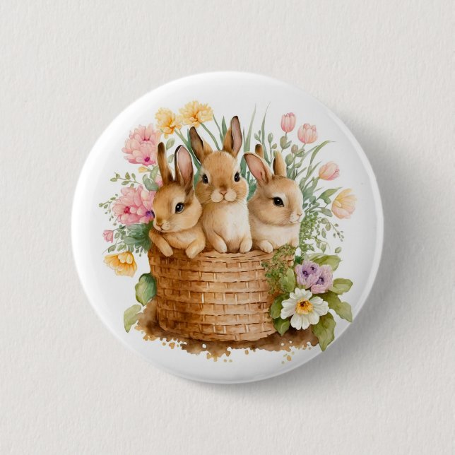 Bunny Rabbits Button (Front)