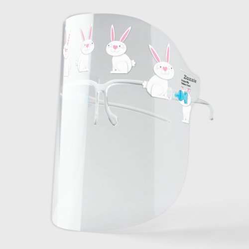 Bunny Rabbits Cute Cartoon Face Shield