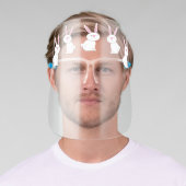 Bunny Rabbits Cute Cartoon Face Shield (Insitu)
