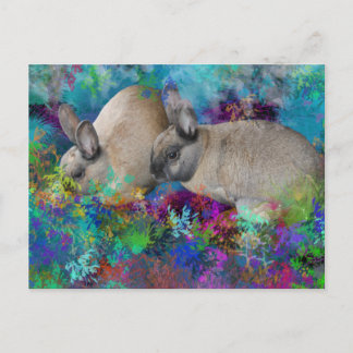 Bunny Rabbits in Fantasyland: A Hare Tale Postcard