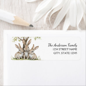 Bunny Rabbits Return Address Label