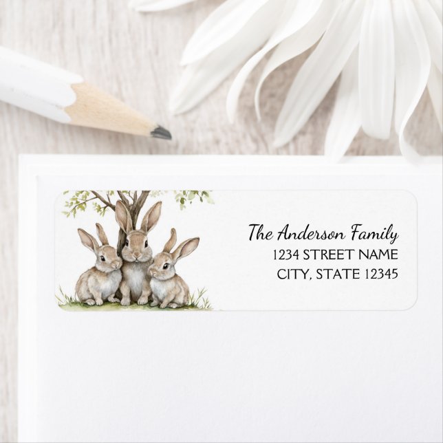 Bunny Rabbits Return Address Label (Insitu)