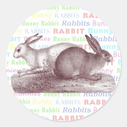 Bunny Rabbits Stickers _ Dress Up Your Packages