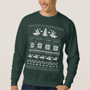 Bunny Rabbits Ugly Christmas Sweater Style Cute