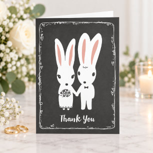 Bunny Rabbits Wedding Thank You Card