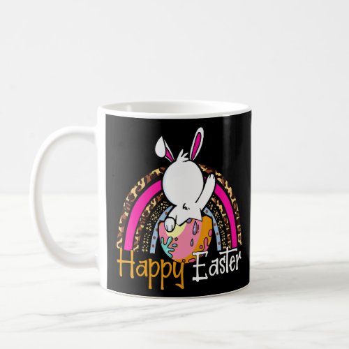 Bunny Rainbow Happy Easter Day Funny Bunny  Coffee Mug