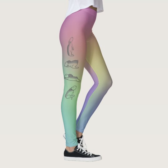 Bunny Rainbow Yoga Pants | Zazzle.com