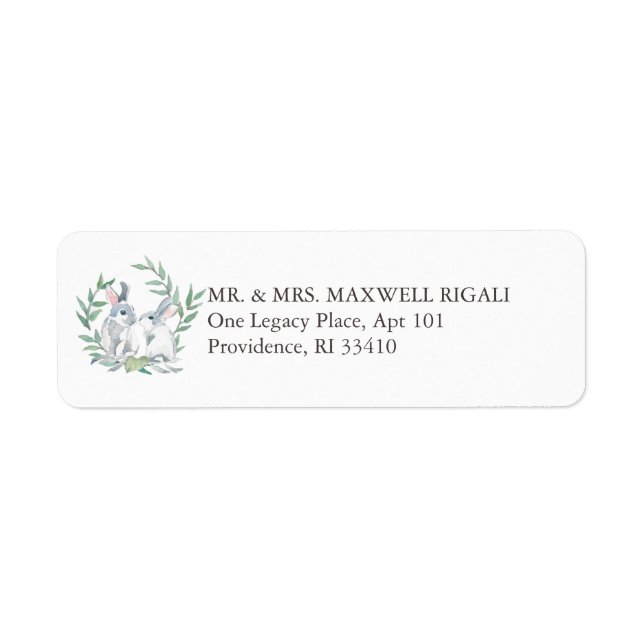 Bunny Return Address Envelope Labels (Front)